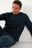 Buratti Pamuklu Relaxed Fit Bisiklet Yaka Erkek Sweat 5905453 LACİVERT