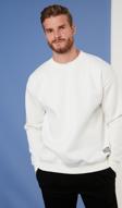 Buratti Regular Fit Bisiklet Yaka Pamuklu İçi Tüylü Yumuşak Şardonlu Erkek Sweat 5905255 EKRU