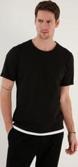Buratti % 100 Pamuk Regular Fit Bisiklet Yaka Erkek T Shirt 5902515 SİYAH