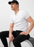 Buratti % 100 Pamuklu V Yaka Slim Fit Erkek T Shirt 5902122 BEYAZ