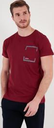 Buratti Bisiklet Yaka % 100 Pamuklu Slim Fit Erkek T Shirt 541REWORK BORDO