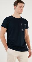 Buratti Bisiklet Yaka % 100 Pamuklu Slim Fit Erkek T Shirt 541REWORK LACİVERT