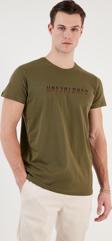 Buratti Bisiklet Yaka % 100 Pamuklu Slim Fit Erkek T Shirt 541UNEXPLORED24 HAKİ