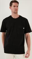 Buratti % 100 Pamuk Relaxed Fit Bisiklet Yaka Erkek T Shirt 5902605 SİYAH
