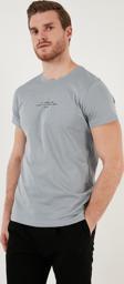 Buratti Bisiklet Yaka % 100 Pamuk Slim Fit Erkek T Shirt 541IFIT AÇIK GRİ
