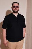 Buratti Büyük Beden Pamuklu Regular Fit Erkek T Shirt 5902653B SİYAH