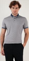 Buratti Pamuk Karışımlı Desenli Slim Fit Erkek Polo Yaka T Shirt 646B3200 LACİVERT