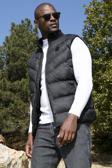 Buratti Slim Fit Suya ve Rüzgara Dayanıklı Dik Yaka Şişme Erkek Yelek 649008 SİYAH