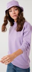 Lela Pamuklu Dik Yaka Basic Örme Bayan Sweat 5863323 LİLA