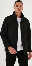 Buratti Su İtici Slim Fit Dik Yaka Softshell İnce Erkek Mont 649003 SİYAH