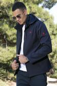 Buratti Suya ve Rüzgara Dayanıklı Kapüşonlu Softshell Erkek Mont 5855045 LACİVERT