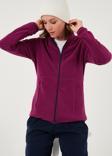 Lela Slim Fit Anti-Pilling Tüylenme Yapmayan Fermuarlı  Polar Bayan Hırka 5907012 MOR
