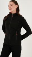 Lela Slim Fit Anti-Pilling Tüylenme Yapmayan Fermuarlı Cepli  Hırka Bayan Polar 5907002 SİYAH