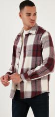 Buratti Ekoseli Regular Fit Kışlık Erkek Gömlek CF24W129000 BORDO