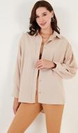 Lela Pamuklu Oversize Dokuma Bayan Gömlek 6234760 TAŞ