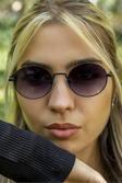 Angel Eyes Kadın Güneş Gözlüğü Oval Tasarım Siyah Çerçeve Siyah Cam