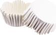 Cupcake Kalıbı Pet Kapsül Dalgalı Kek Kalıbı 65X38 MM (100 Adet)  Beyaz