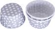 Cupcake Kalıbı Minik Boy 38*30 Mm (50 Adet)  Puantiyeli Gümüş