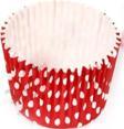 Kek Kalıbı Pet Kapsül 52*45 Mm Kağıt Cupcake Kağıdı (100 Adet)  Puantiyeli Kırmızı