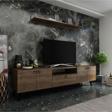 MobilyaFırsat Ideal Tv Ünitesi Duvar Raf Ve Duvar Dolaplı Q7027-2 Ceviz