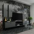 MobilyaFırsat Ideal Tv Ünitesi Duvar Raf Ve Duvar Dolaplı Q7022-4 Antrasit