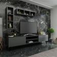 MobilyaFırsat Ideal Tv Ünitesi Duvar Rafı Q7005-4 Antrasit