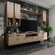 MobilyaFırsat Ideal Tv Ünitesi Duvar Raf Ve Duvar Dolaplı Q7024-3 Çırağan