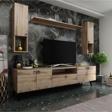 MobilyaFırsat Ideal Tv Ünitesi Duvar Raf Ve Duvar Dolaplı Q7023-3 Çırağan