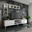 MobilyaFırsat Ideal Tv Ünitesi Duvar Rafı Q7005-1 Beyaz