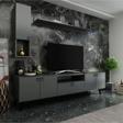MobilyaFırsat Ideal Tv Ünitesi Duvar Raf Ve Duvar Dolaplı Q7026-4 Antrasit