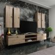 MobilyaFırsat Ideal Tv Ünitesi Duvar Raf Ve Duvar Dolaplı Q7021-3 Çırağan