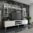 MobilyaFırsat Ideal Tv Ünitesi Duvar Raflı Q7809-1 Beyaz