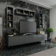 MobilyaFırsat Ideal Tv Ünitesi Duvar Rafı Q7007-4 Antrasit