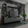 MobilyaFırsat Ideal Tv Ünitesi Duvar Raflı Q7808-4 Antrasit
