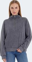 Slazenger VIEWER Kadın Sweatshirt Koyu Gri