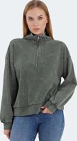 Slazenger VIEWER Kadın Sweatshirt Haki