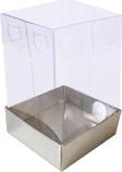 Asetat Kutu Altı Karton 5X5X8 CM (50 Adet)  Gümüş