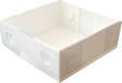 Asetat Kapaklı Karton Kutu  10X10X3 CM (50 Adet)  Beyaz