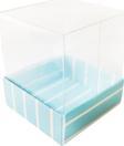 Asetat Kutu Altı Karton Çizgili Model 5x5x5 CM (25 Adet)  Mavi