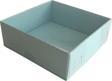 Asetat Kapaklı Karton Kutu 12X12X3 (50 Adet)  Mavi