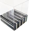 Asetat Kutu Altı Karton Çizgili Model 5x5x5 CM (25 Adet)  Siyah