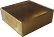 Asetat Kapaklı Karton Kutu Düz Renk 9X9X3 CM (50 Adet)  Gold
