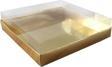 Asetat Kapaklı Karton Kutu Havlu Kutusu 20X20X5  CM (10 Adet)  Gold