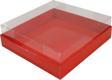 Asetat Kapaklı Karton Kutu Havlu Kutusu 20X20X5  CM (10 Adet)  Kırmızı