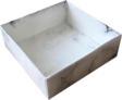 Asetat Kapaklı Karton Kutu Mermer Desenli 8X8X3 (50 Adet)  Beyaz