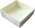 Asetat Kapaklı Karton Kutu Mermer Desenli 8X8X3 (50 Adet)  Krem