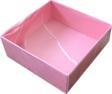 Asetat Kapaklı Karton Kutu Mermer Desenli 8X8X3 (50 Adet)  Pembe