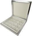 Karton Çikolata Kutusu 16&apos;lı Separatörlü 23.5 X 22.5 CM   Gümüş
