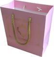 Karton Hediye Çantası GOLD Saray Desenli 20X20X10 CM (10 Adet)  Pembe