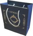 Karton Hediye Çantası Gümüş Saray Desenli 20X20X10 CM (10 Adet)  Lacivert